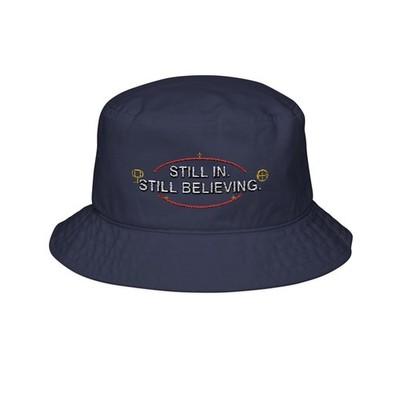 Still In Still Believing Embroidered Bucket Hat, World Football Tournament Supporter Hat, Quiet Chapter Apparel - Navy
