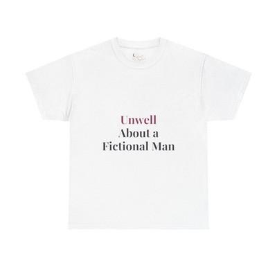 Unwell About a Fictional Man Shirt, Book Boyfriend Tee, Romance Reader Shirt, BookTok T-Shirt, Dark Romance Gift, Literary Girl Tee Quiet Chapter - white