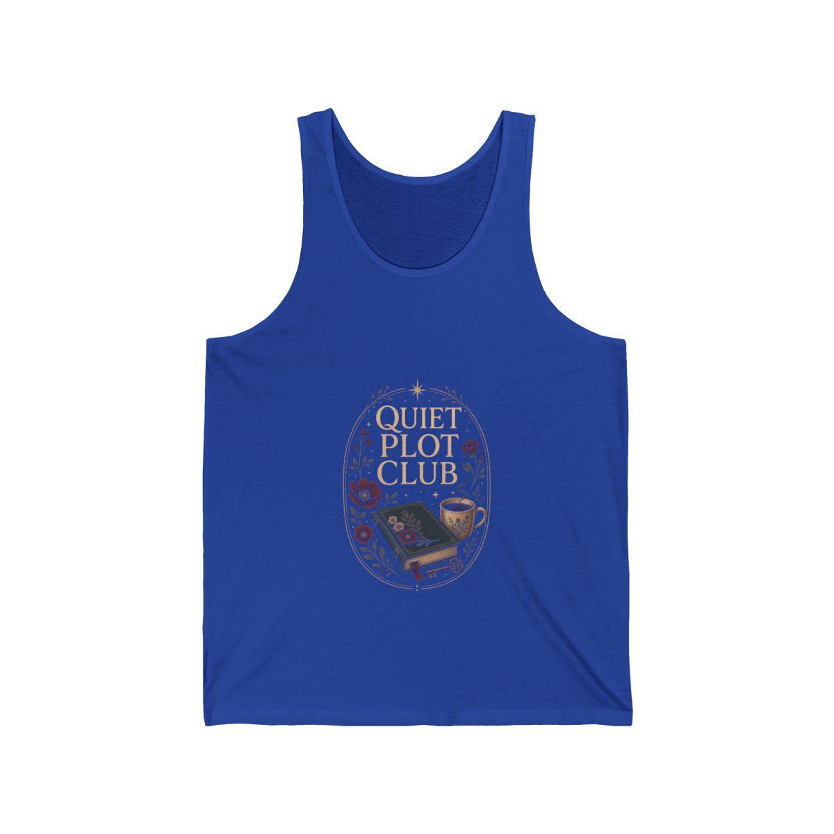 Quiet Plot Club Tank Top, Book Lover Shirt, Cozy Literary Reader Gift, Premium Quiet Chapter Apparel - True Royal