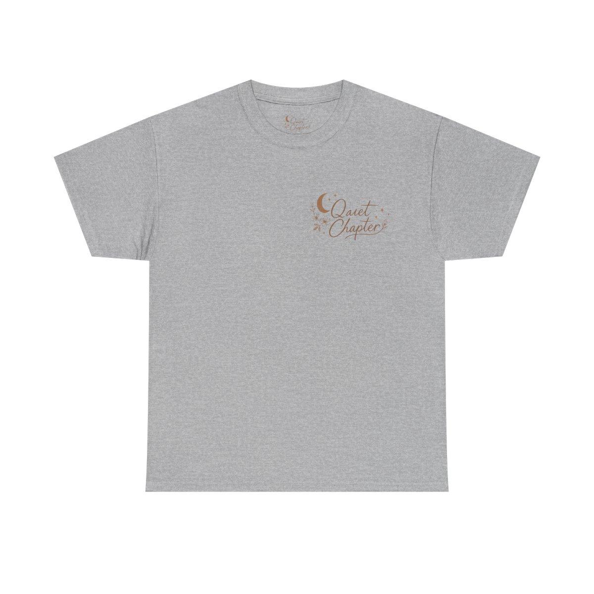 Quiet Chapter T-Shirt | Moon and Stars Bookish Tee - sport grey