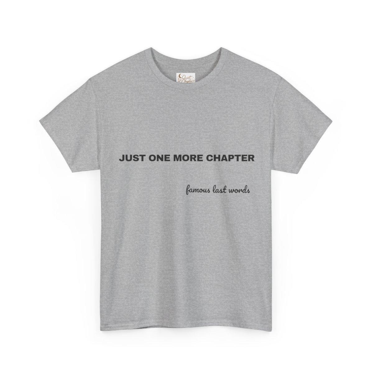 Just One More Chapter Shirt, Book Lover T-Shirt, Bookish Tee, Reader Gift, BookTok Shirt, Literary Girl Tee, Pink Reading Shirt Quiet Chapter - sport grey