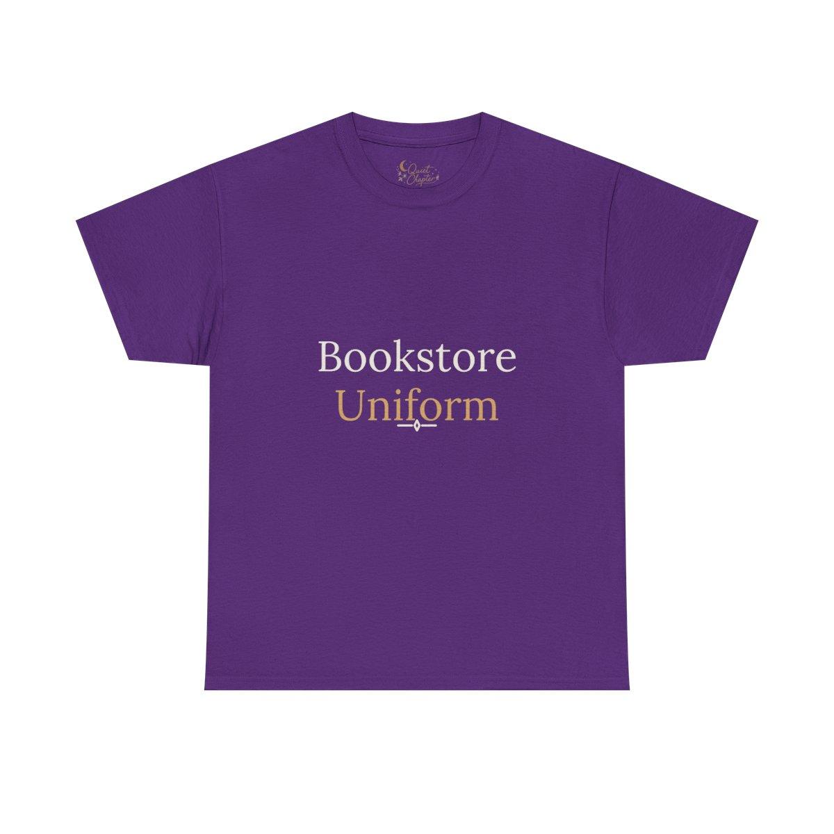 Bookstore Uniform Dark Tee Literary Reader T-Shirt | Quiet Chapter- purple
