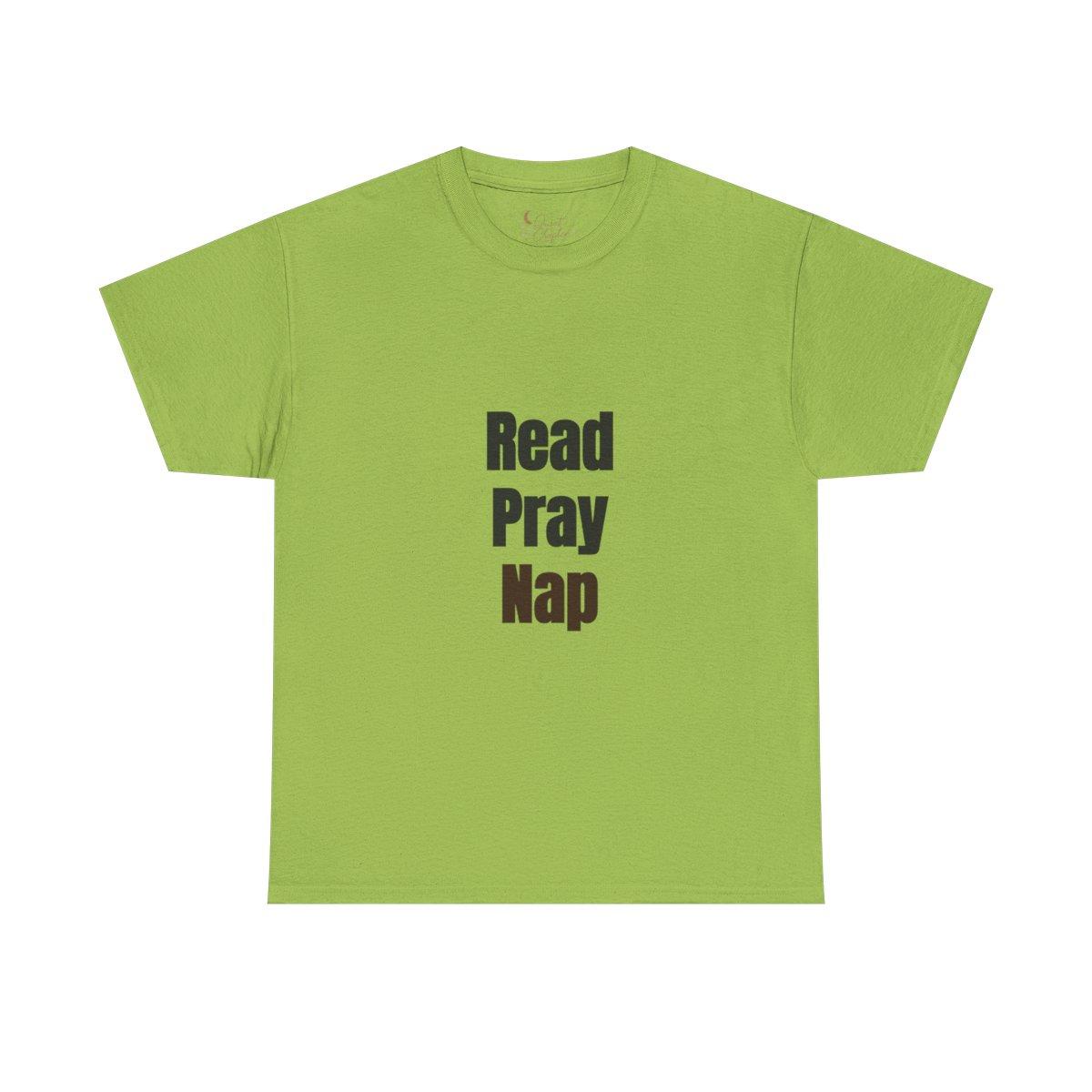Read Pray Nap Shirt, Christian Bookish T-Shirt, Faith Reader Tee, Book Lover Gift, Cozy Reading Shirt, Bible Study Tee, Literary Girl Shirt Quiet Chapter - kiwi