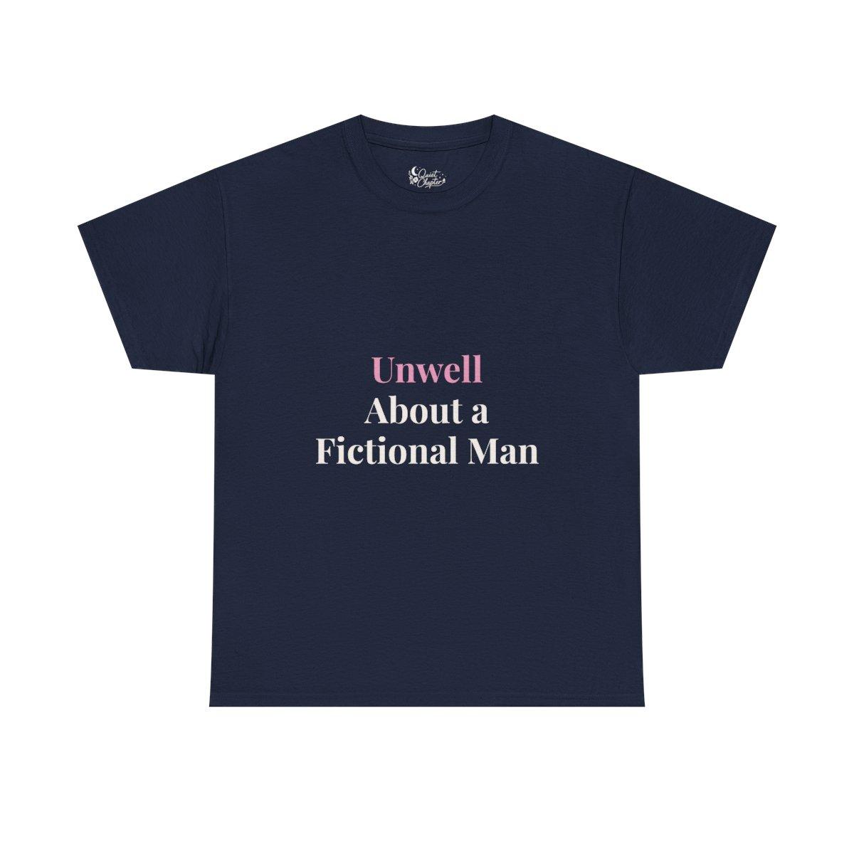 Unwell // About a // Fictional Man — dark tee - navy