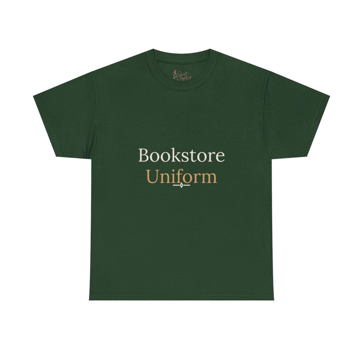 Bookstore Uniform Dark Tee Literary Reader T-Shirt | Quiet Chapter - forest green