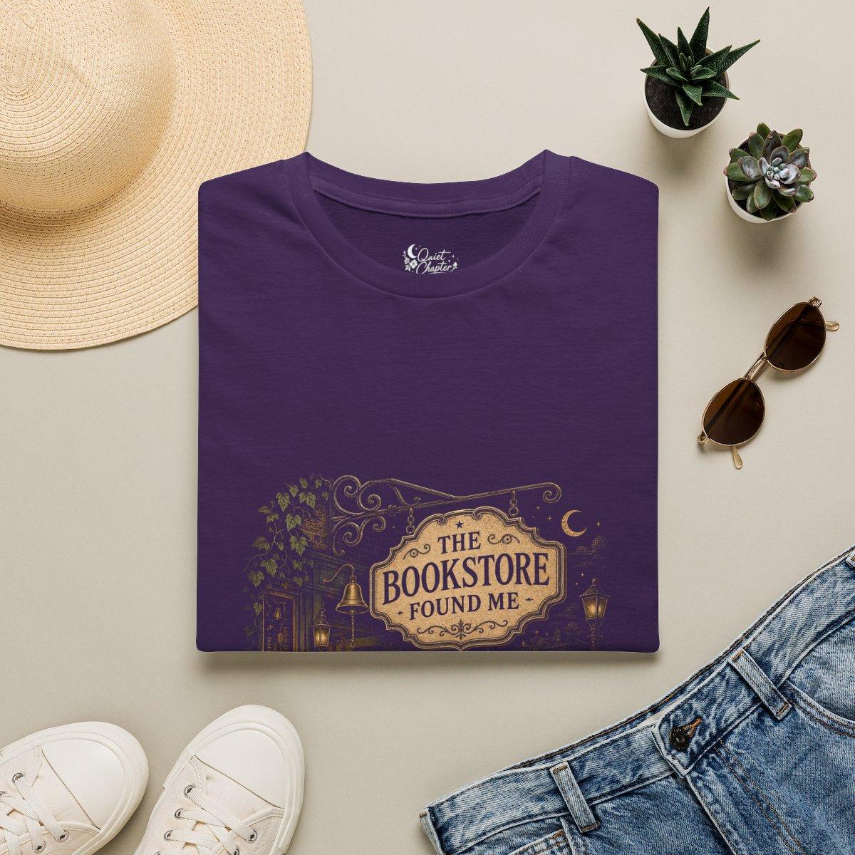 The Bookstore Found Me Shirt, Book Lover T-Shirt, Literary Reader Tee, Bookstore Gift for Readers, Quiet Chapter Apparel - Purple