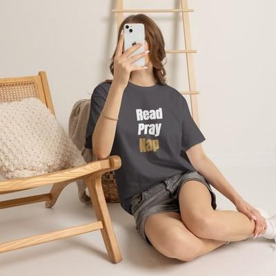 Read Pray Nap Shirt, Christian Bookish T-Shirt, Faith Reader Tee, Book Lover Gift, Cozy Reading Shirt, Bible Study Tee, Literary Girl Shirt Quiet Chapter- charcoal