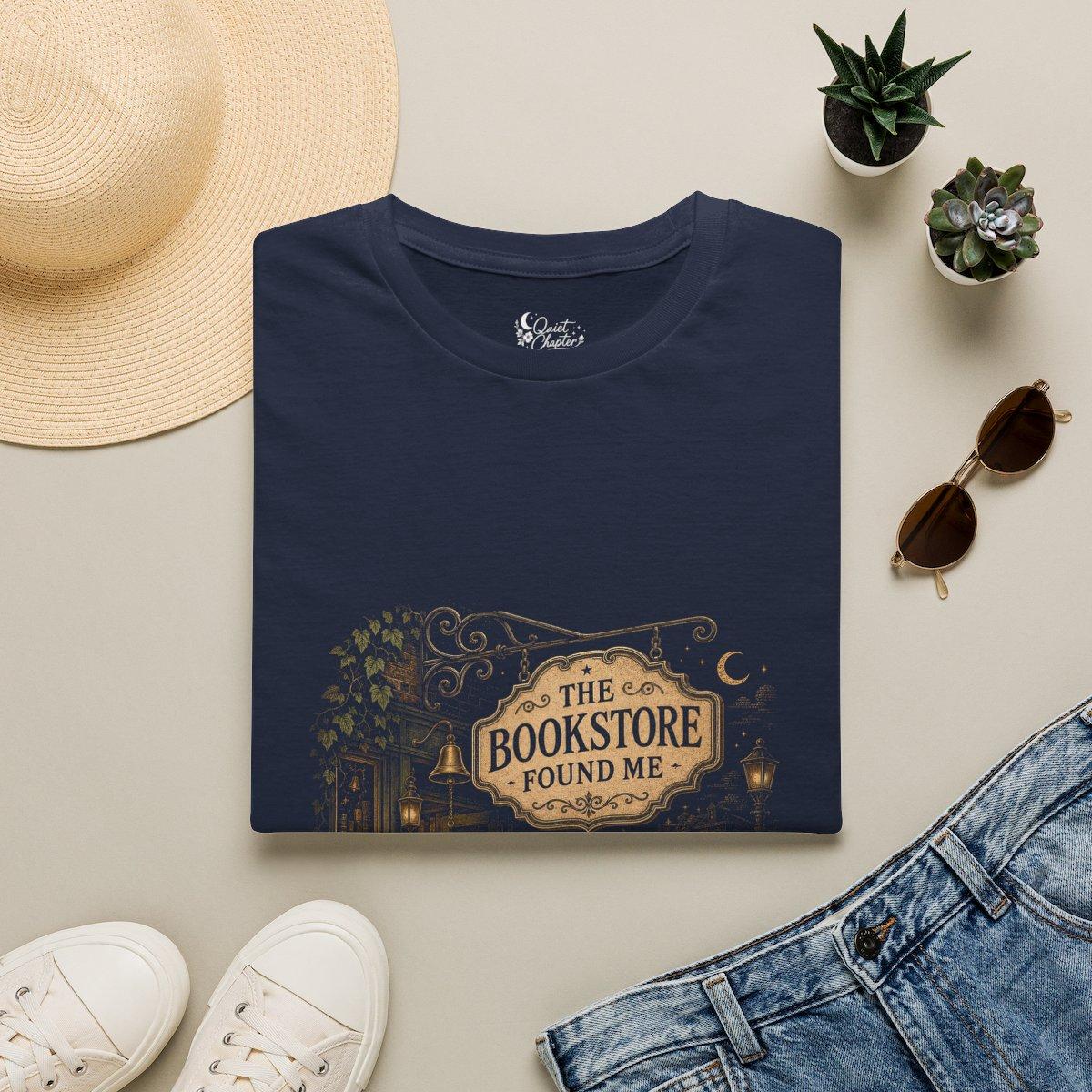 The Bookstore Found Me Shirt, Book Lover T-Shirt, Literary Reader Tee, Bookstore Gift for Readers, Quiet Chapter Apparel - Navy