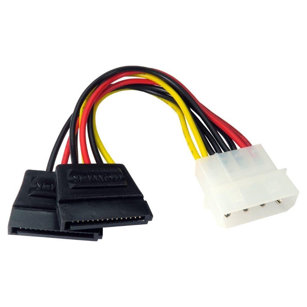 Cables Direct Molex to Two SATA Power Splitter Cable