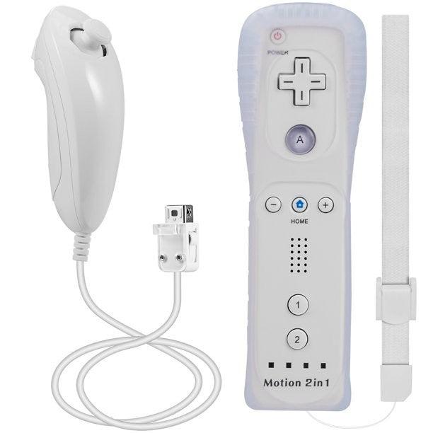 For Wii Remote Controller with Nunchuk remote plus white