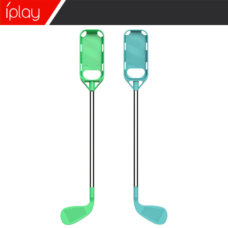 Switch Golf Club Red & Green Set of 2 for Mario Golf Nintendo Switch Joycon controller      Brand: iPlay  (Joycon Controller not included)