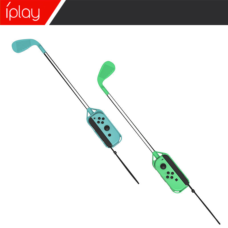 Switch Golf Club Red & Green Set of 2 for Mario Golf Nintendo Switch Joycon controller      Brand: iPlay  (Joycon Controller not included)