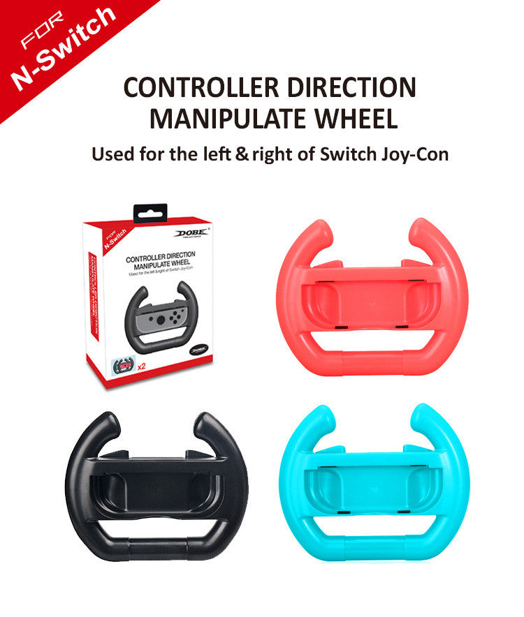 Red & Blue 2 x Race Car Controller Remote dock steering Wheel Accessory Joy-Con For Nintendo Switch Mario Car Racing Games