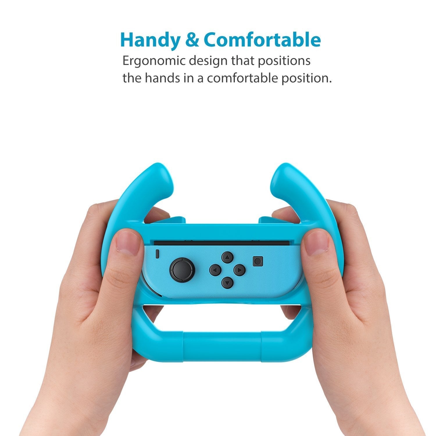 Black 2 x Race Car Controller Remote dock steering Wheel Accessory Joy-Con For Nintendo Switch Mario Cart