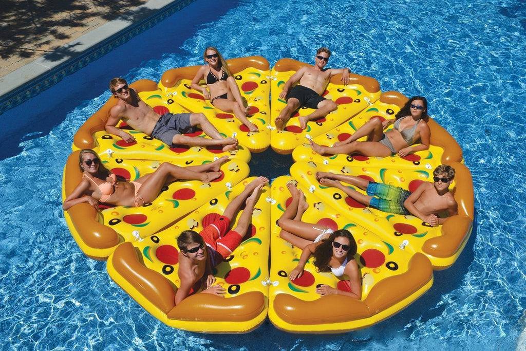 Althemax® Inflatable Pizza Slice Floating Rafts Bed For Swimming Pool Beach Toys Pizza / Pineapple - Floating Bed - Althemax - 4
