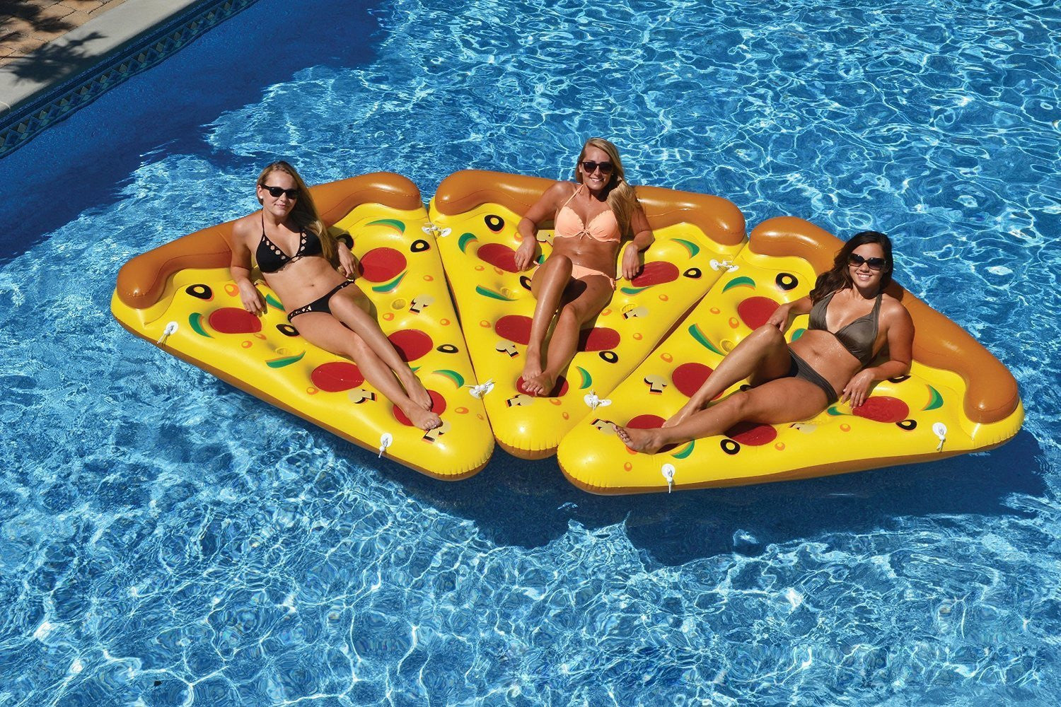 Althemax® Inflatable Pizza Slice Floating Rafts Bed For Swimming Pool Beach Toys Pizza / Pineapple - Floating Bed - Althemax - 5