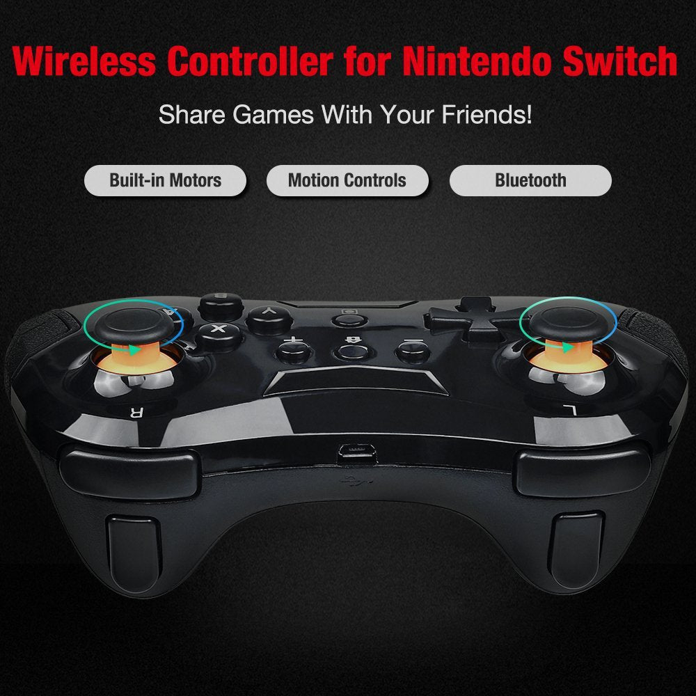 Pro Wireless Controller Gamepad with battery charging cable Compatible for Nintendo Switch Console