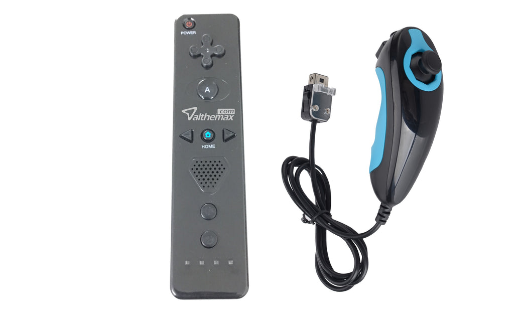 Althemax® 防滑防滑舒適握把遙控器雙節棍基本黑色適用於任天堂 Wii / Wii Mini / Wii U