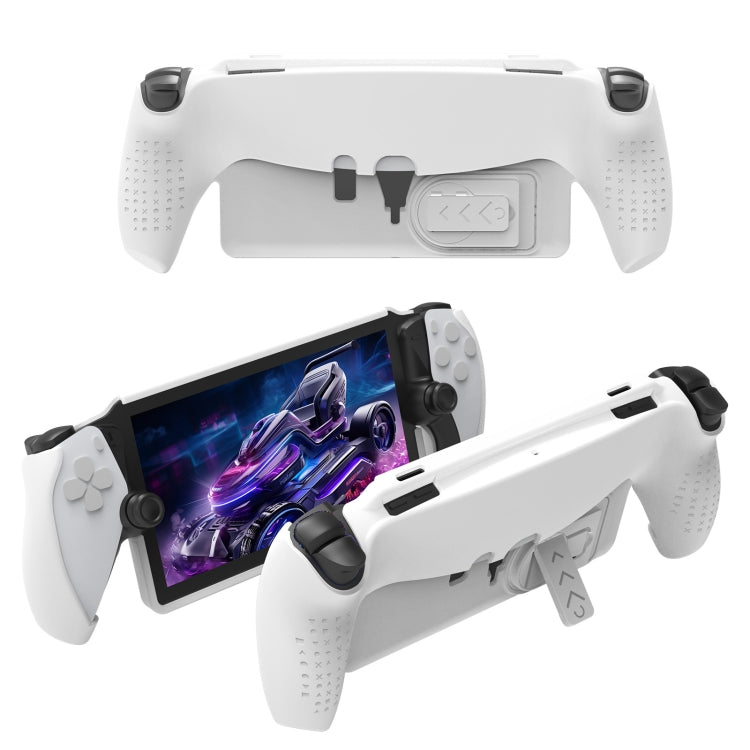 For PlayStation Portal Handle JYS TPU Protective Case With Stand(White)
