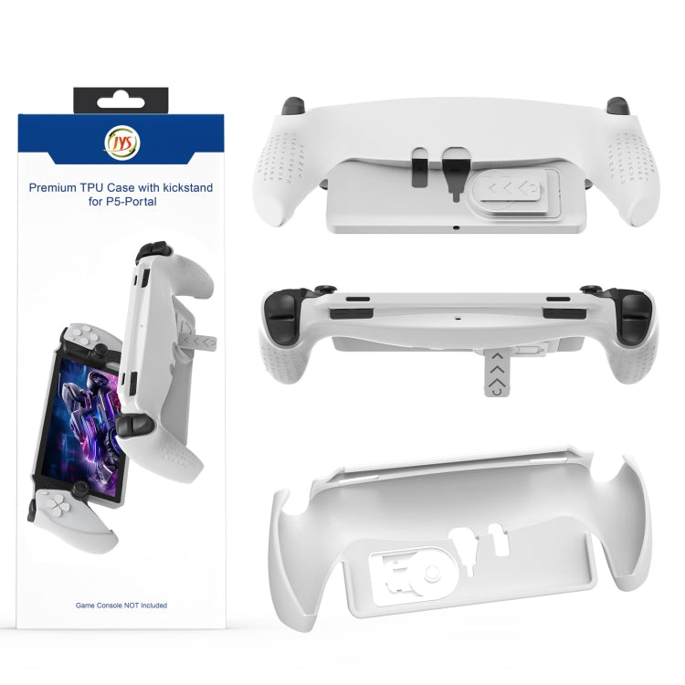 For PlayStation Portal Handle JYS TPU Protective Case With Stand(White)