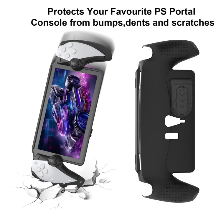 For PlayStation Portal Handle JYS TPU Protective Case With Stand(White)