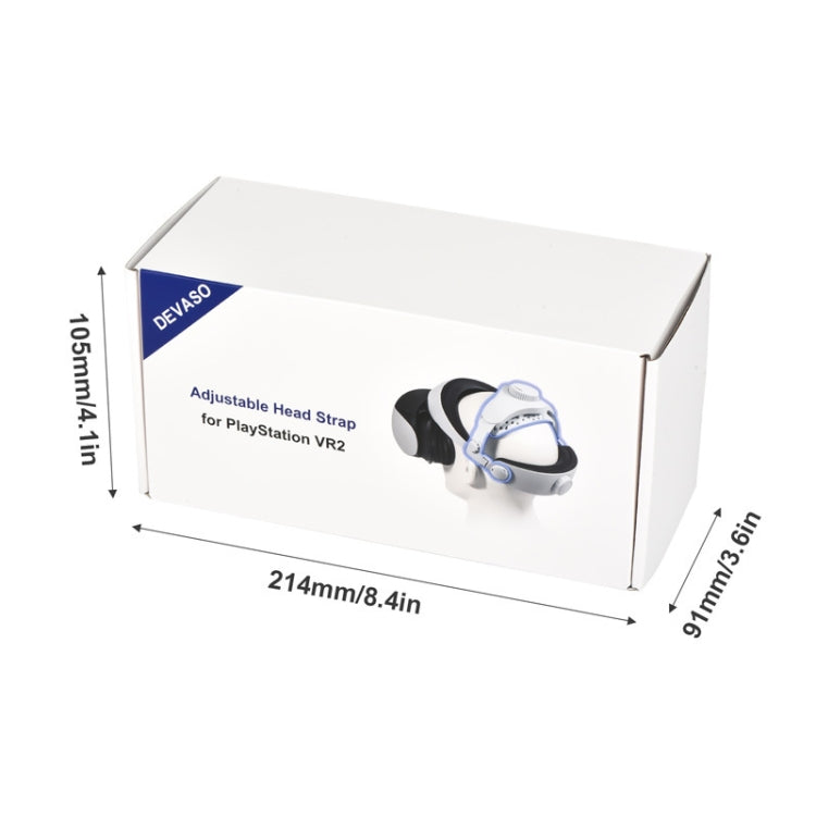 DEVASO For PlayStation VR 2 Elite Headband Non-Slip Comfortable Weight Reducing Headband(White)