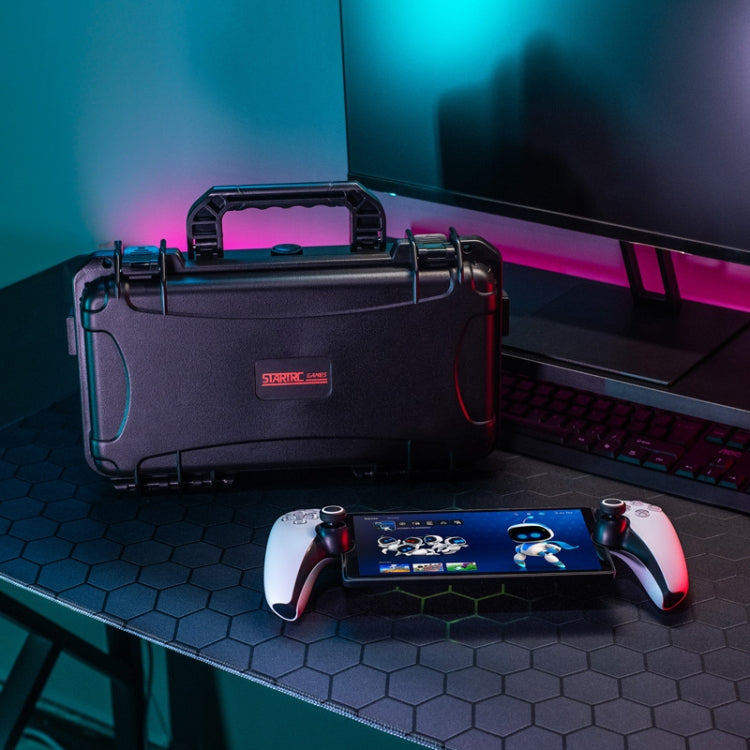 For PlayStation Portal STARTRC GAMES Console Storage Handheld IP67 Waterproof Hard Shell Bag(Black)