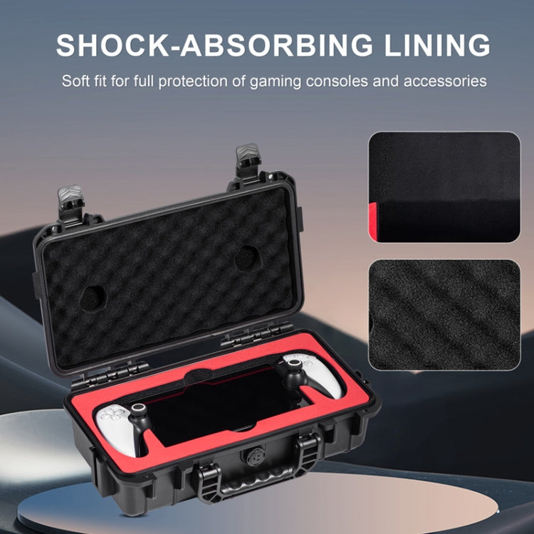For PlayStation Portal STARTRC GAMES Console Storage Handheld IP67 Waterproof Hard Shell Bag(Black)