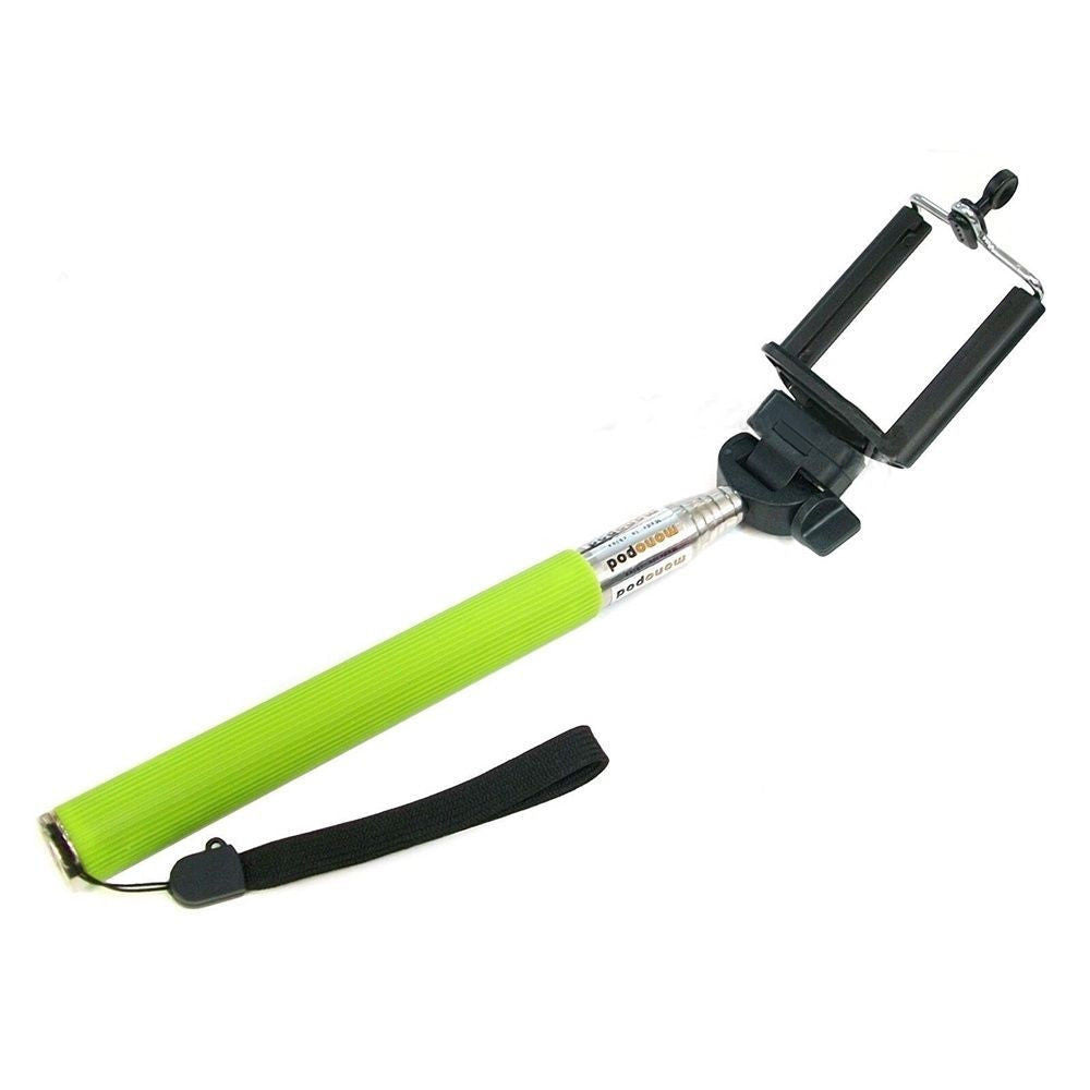 Camera Monopod Selfie Stick 1M for cellphone Apple iphone Multi Colors - Green - Selfie Stick - Althemax - 2