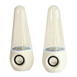 Bluetooth 2in1 Round LED Dancing Water Music Fountain Light Computer Speaker Iphone PC Laptop White - Computer Speakers - Althemax - 2