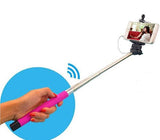 Pink 3.5mm Extendable Selfie Wired Stick Phone Holder Remote Shutter Monopod For smartphone iphone - Tripods & Monopods - Althemax - 11