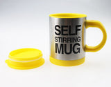 Lazy Auto Self Stir Stirring Mixing Tea Coffee Cup Mug Work Office - Yellow - Gift - Althemax - 2