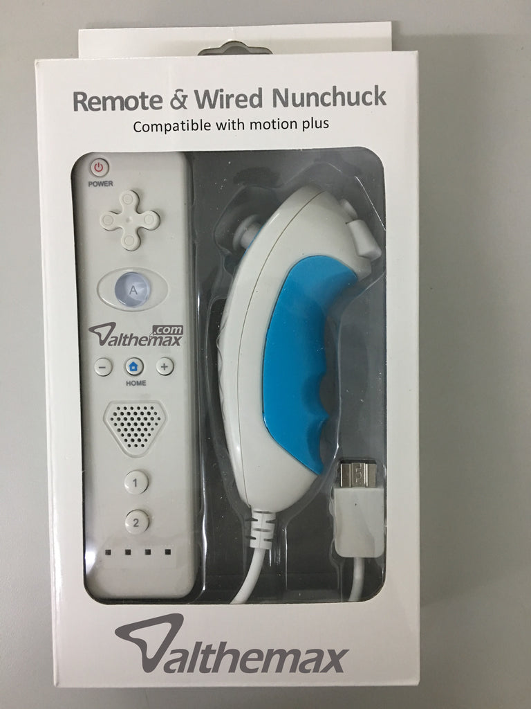 Althemax® 防滑防滑舒適握把遙控器雙節棍基本白色適用於任天堂 Wii / Wii Mini / Wii U