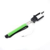 Green 3.5mm Extendable Selfie Wired Stick Phone Holder Remote Shutter Monopod For smartphone iphone - Tripods & Monopods - Althemax - 2