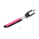 Pink 3.5mm Extendable Selfie Wired Stick Phone Holder Remote Shutter Monopod For smartphone iphone - Tripods & Monopods - Althemax - 4