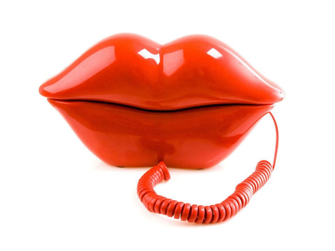 Red Sexy Hot Lips Corded Wired Telephone Phone Gift Toy Decor - Telephone - Althemax - 1