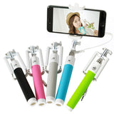 Fashion Extendable Wired Remote Shutter Selfie Stick Monopod For iPhone Smartphone - Green - Tripods & Monopods - Althemax - 2
