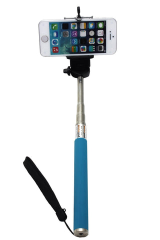Camera Monopod Selfie Stick 1M for cellphone Apple iphone Multi Colors - Blue - Selfie Stick - Althemax - 1