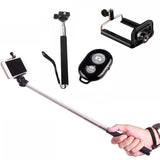 2in1 Camera Monopod Selfie Stick Bluetooth remote package 1M for cellphone Apple iphone Black - Selfie Stick - Althemax - 1