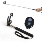 2in1 Camera Monopod Selfie Stick Bluetooth remote package 1M for cellphone Apple iphone Black - Selfie Stick - Althemax - 2