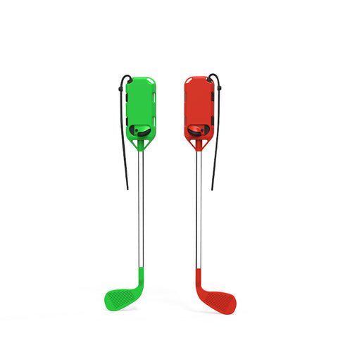 Switch 高爾夫俱樂部紅色和綠色 2 件套適用於 Mario Golf Nintendo Switch Joycon 控制器品牌：iPlay（不包括 Joycon 控制器） 