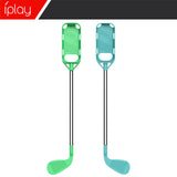 Switch Golf Club Red & Green Set of 2 for Mario Golf Nintendo Switch Joycon controller      Brand: iPlay  (Joycon Controller not included)