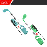Switch Golf Club Red & Green Set of 2 for Mario Golf Nintendo Switch Joycon controller      Brand: iPlay  (Joycon Controller not included)