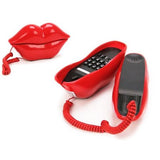 Red Sexy Hot Lips Corded Wired Telephone Phone Gift Toy Decor - Telephone - Althemax - 3
