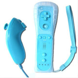 Classic Remote + Nunchuck Controller + Silicone Case for Wii / Wii Mini Multi Color - Blue - Wii Accessories - Althemax - 1
