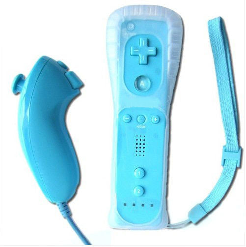 Remote Plus Built-In Motion Plus Nunchuk Silicone Case for Wii - Blue - Wii Accessories - Althemax - 1