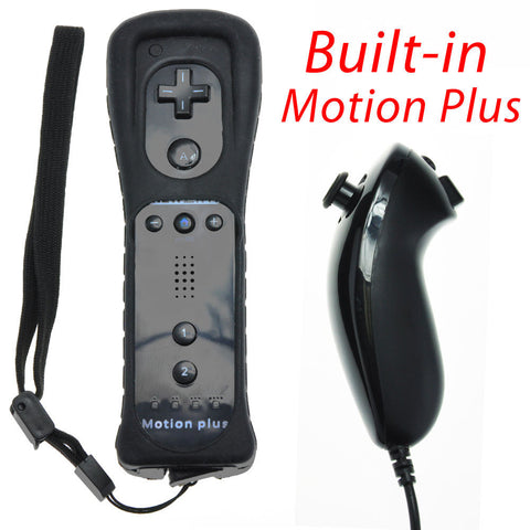 Remote Plus Built-In Motion Plus Nunchuk Silicone Case for Wii - Black - Wii Accessories - Althemax - 1
