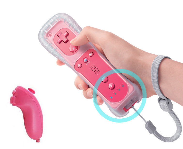 Remote Plus Built-In Motion Plus Nunchuk Silicone Case for Wii - Pink - Wii Accessories - Althemax - 1