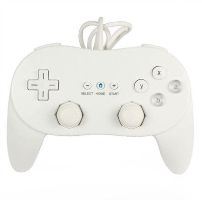 Classic Pro Game Joysticks Controller Remote for Nintendo Wii Multi Color Black White - White - Wii Accessories - Althemax - 1