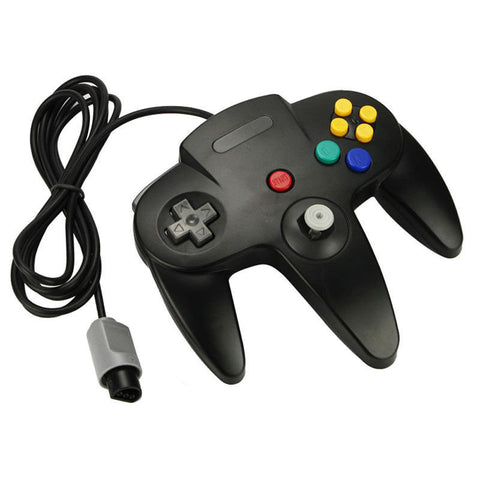 N64 Black Long Handle Game Controller Control Remote Pad Joystick Fit for Nintendo 64 System - Game Controller - Althemax - 1